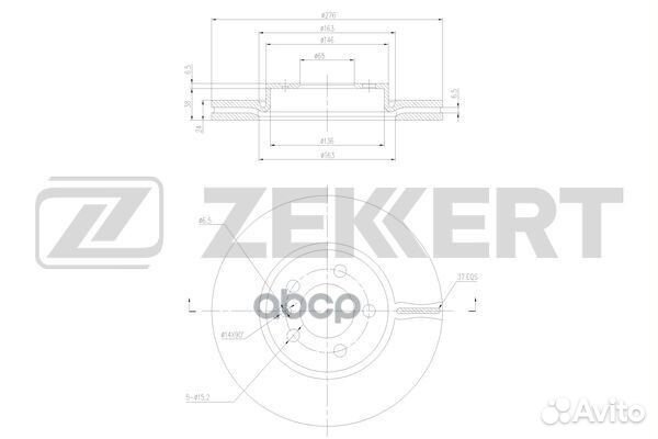 Диск торм. перед. Audi A1 II 18- Seat Ibiza V