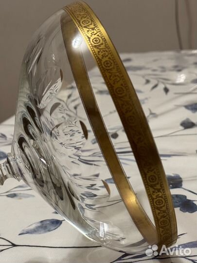 Конфетница на ножке хрусталь