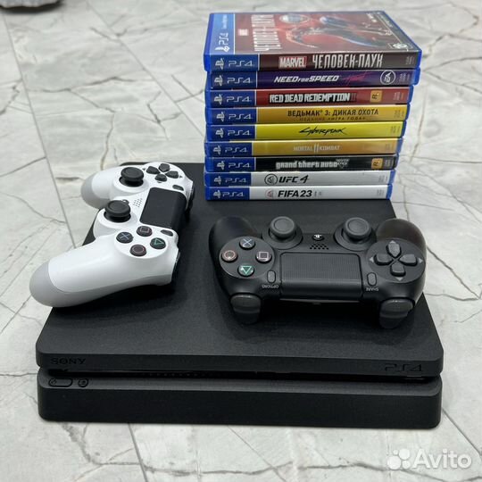 Sony PS4 Slim / Диски / 2 Джойстика