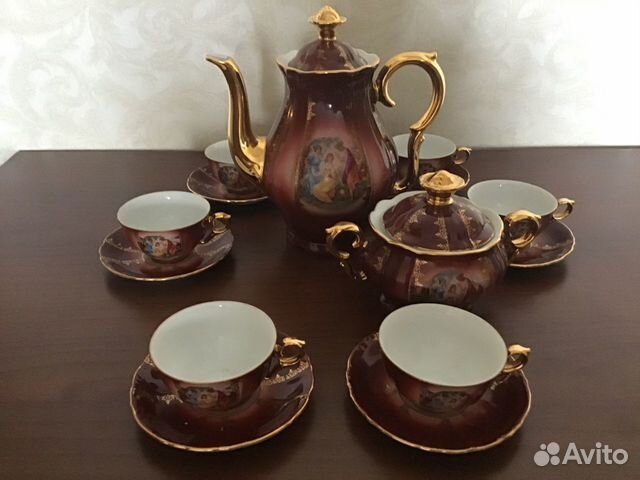 Сервиз фарфоровый кофейный Мадонна czechoslovakia