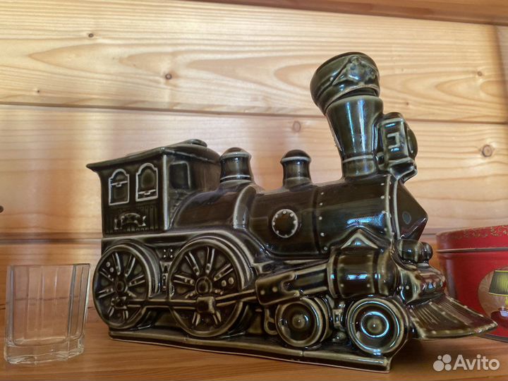 Штоф Паровоз ржд бутылка коллекционная