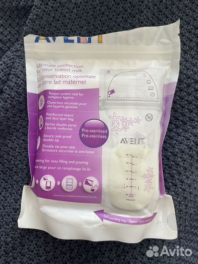 Пакеты для грудного молока avent