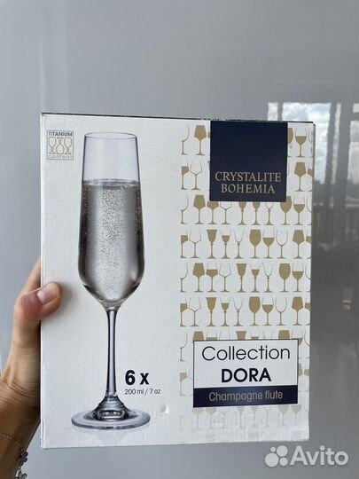 Бокалы для игристого Свальк IKEA и Bohemia