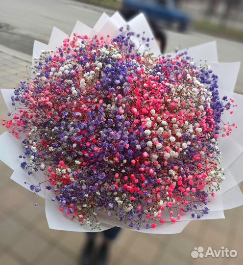 Радужная Гипсофила. Букеты. Доставка/Самовывоз