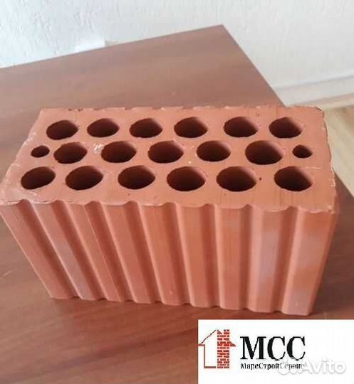 Кирпич 2,1 нФ красный двойной керамический камень