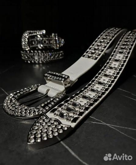 Ремень со стразами y2k