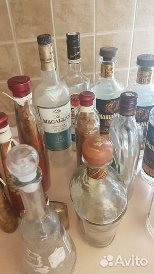 Бутыли декоративные для творчества разной формы