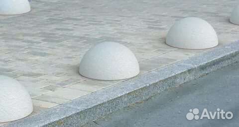 Бетонные полусферы парковочный ограничитель, вазон