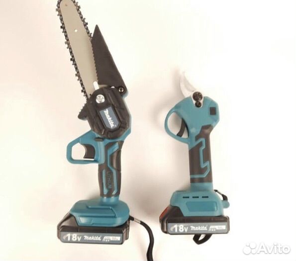 Пила цепная и секатор новый набор