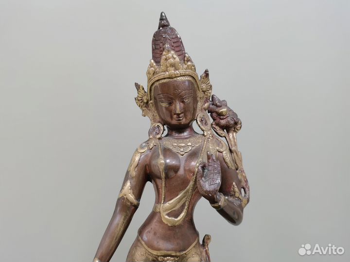 Парвати божество скульптура бронза Индия 42 см