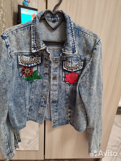 Джинсовая куртка женская -46