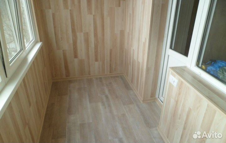 Отделка балкона ламинатом
