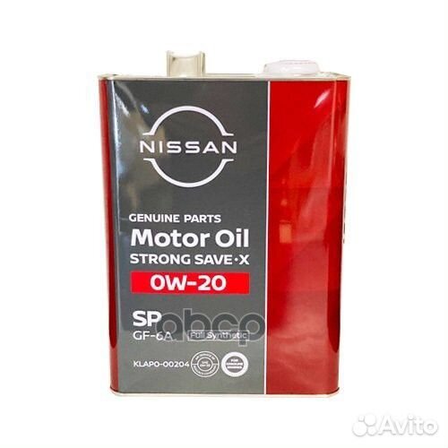 Масло мотоpное nissan strong save X SP/GF-6A 0W