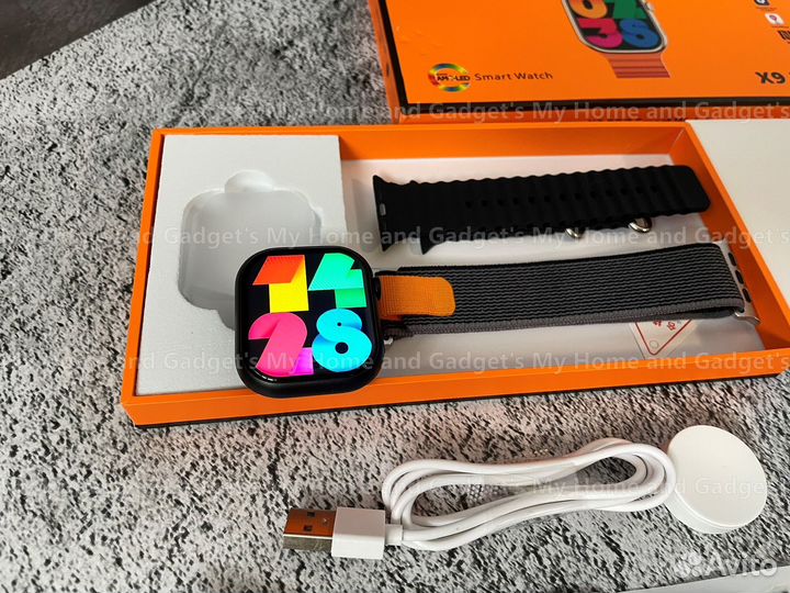 Smart Apple Watch x9 pro + 3 ремешка Читайте