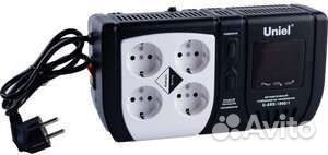 Стабилизатор напряжения Uniel U-ARS-1000/1 чер/бел