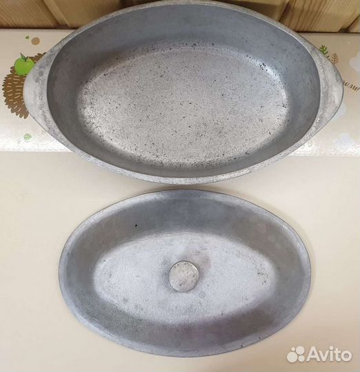 Утятница 4л жаровня кастрюля алюминиевая