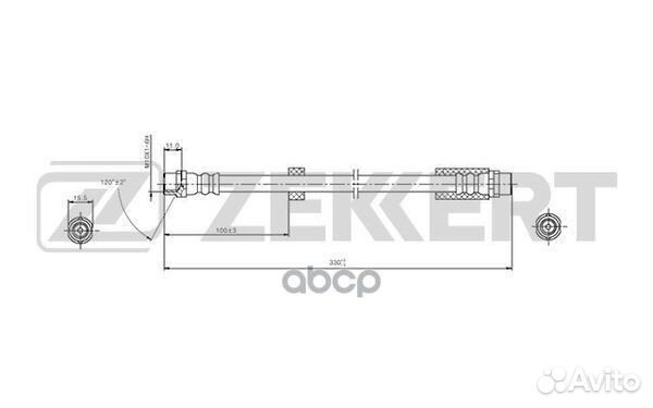 Шланг тормозной передний Audi A4 00- Seat Exeo