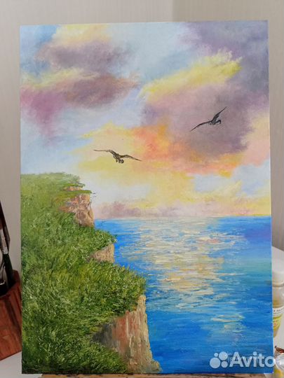 Картина маслом морской пейзаж