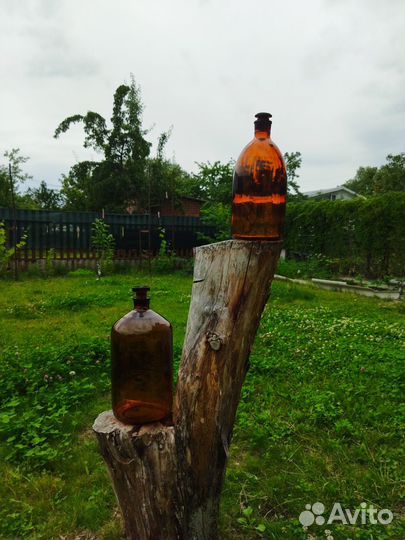 Бутыль стеклянная коричневая