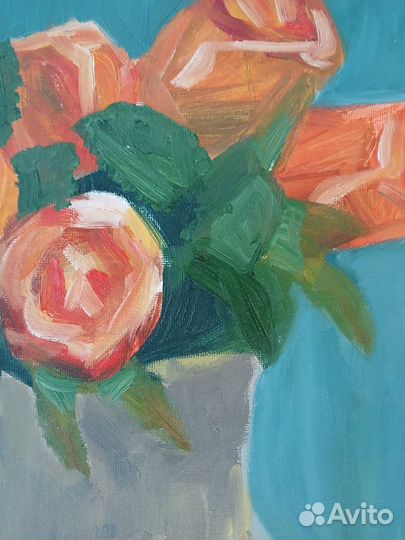 Картина маслом цветы