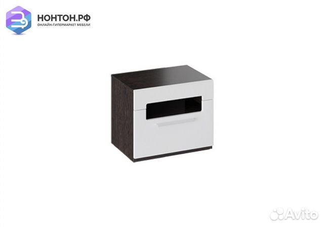 Тумба Фьюжн белый глянец / венге линум