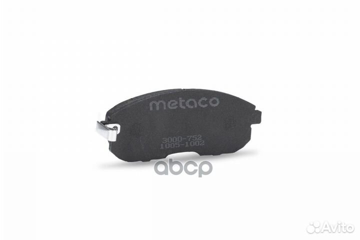 Колодки тормозные передние к-кт 3000-752 metaco