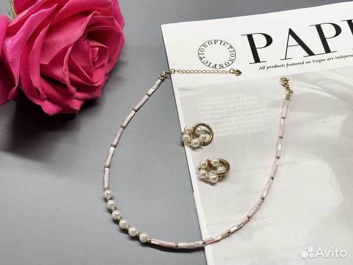 Колье чокер из натуральных камней