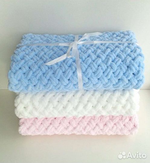Плед детский вязаный ручная работа