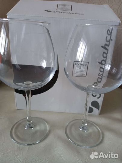 Бокалы новые, 2 вазочки,тарелка для лимона