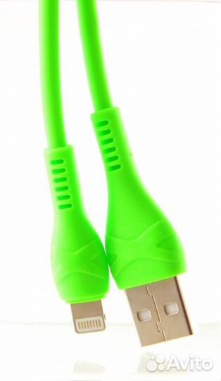 USB Кабель для Apple/iPhone X, 1.3A, Зеленый, 1 м