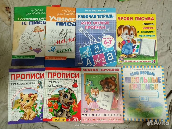 Прописи, букварь, книжки по слогам для дошколят