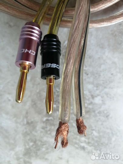 Акустический кабель медный 2 м с двумя разъёмами