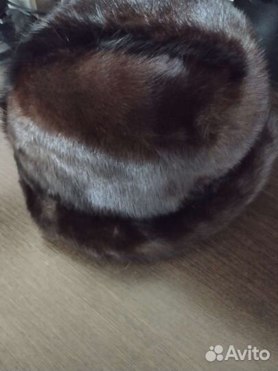 Шапка норковая черная