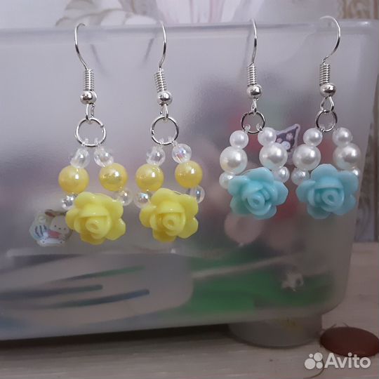 Серьги из бусин