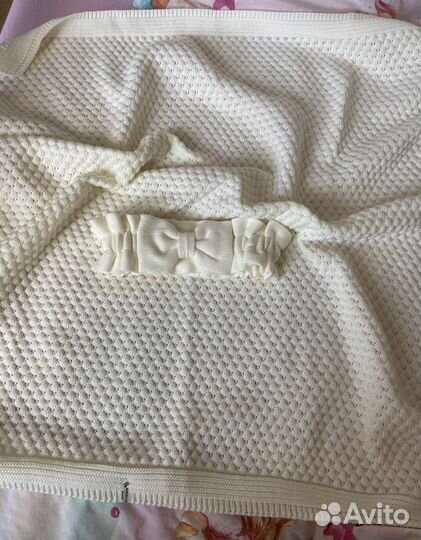 Плед на выписку (летний, вязаный)