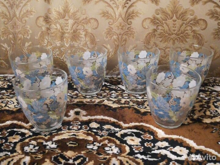 Стаканы 6 шт. Новые. Турция. Стекло толстое