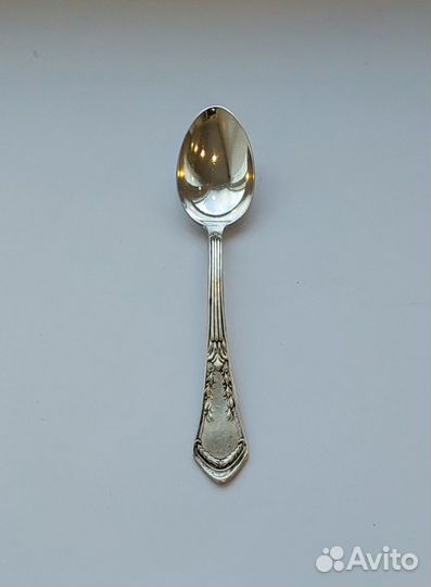 Антикварная Серебряная чайная ложка Рельеф серебро