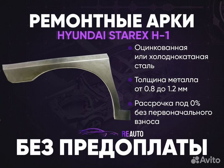 Ремонтные арки на Hyundai Starex H-1 передние