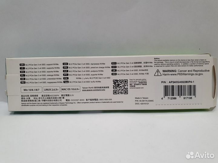 Твердотельный накопитель 240GB Apacer AP240GAS2280