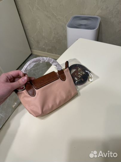 Сумка Longchamp Le Pliage Mini (розово коричневая)