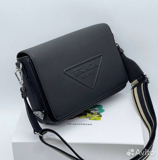 Сумка мужская Prada натуральная кожа