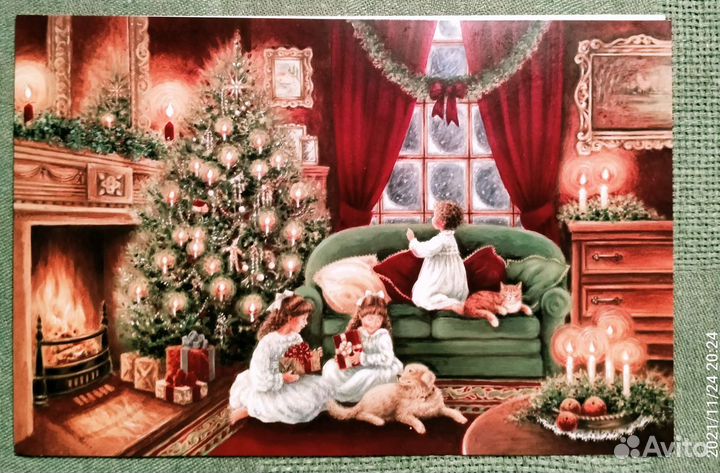 Открытки Новый год Большие