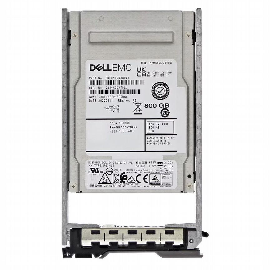 [H6GCD] Жесткий Диск Dell 800gb Sas 2,5" Ssd H6gcd