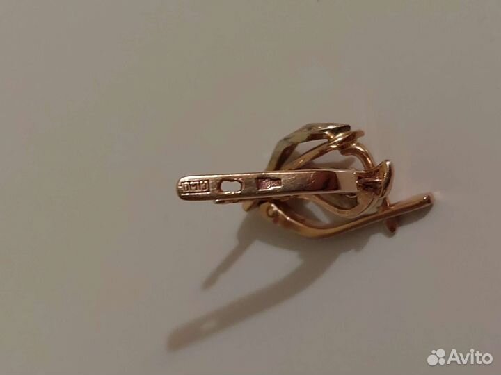 Серьги золото