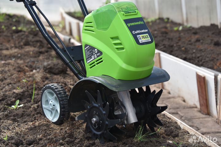 Аккумуляторный культиватор Greenworks G40TL