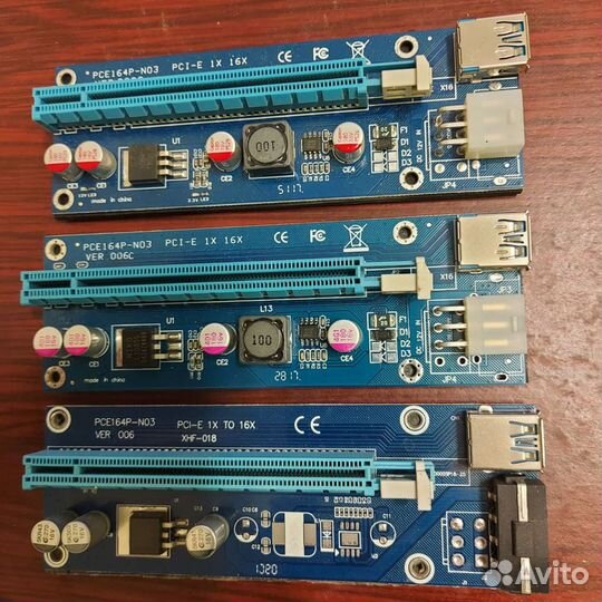 Райзер pci-e, molex,M2, 6 pin
