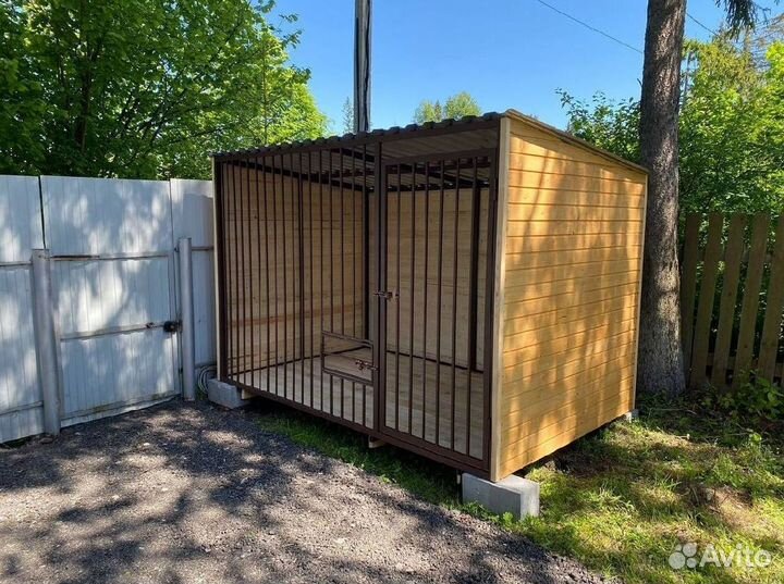 Вольер для собак с установкой