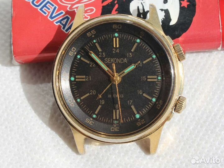 Мужские наручные часы c будильником Sekonda СССР