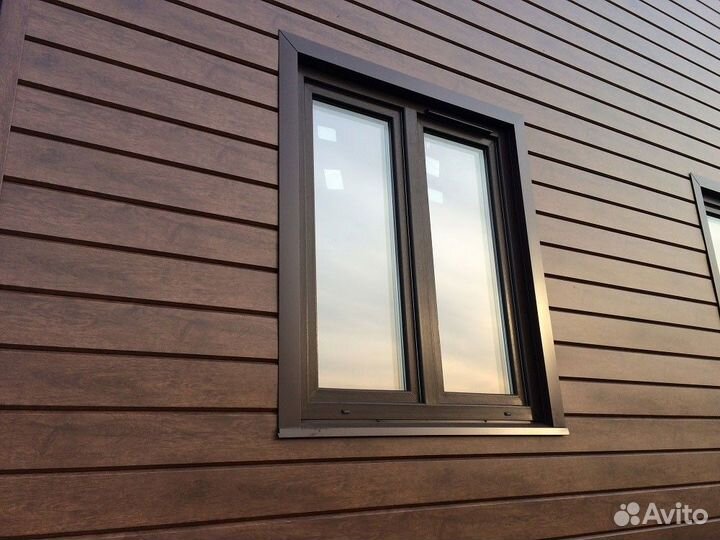 Сайдинг Евро Брус 270мм printech Antique Oak (Ант