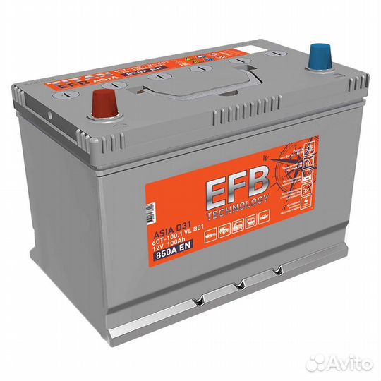 Аккумулятор titan EFB Азия 100 1(L+)